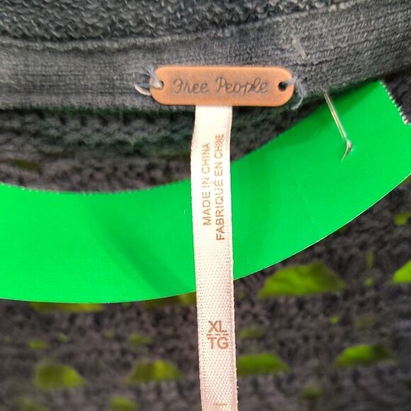 Free People Charcoal Knit Cardigan - Picture 2 of 3